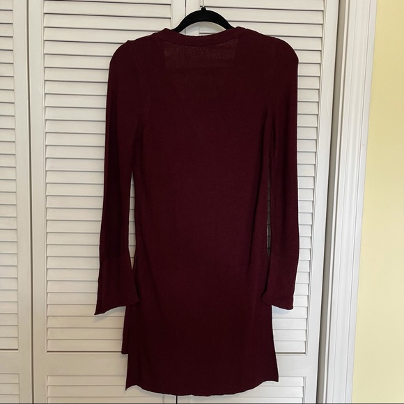 🎉HP🎉 Free People criss cross burgundy sweater - Picture 4 of 13